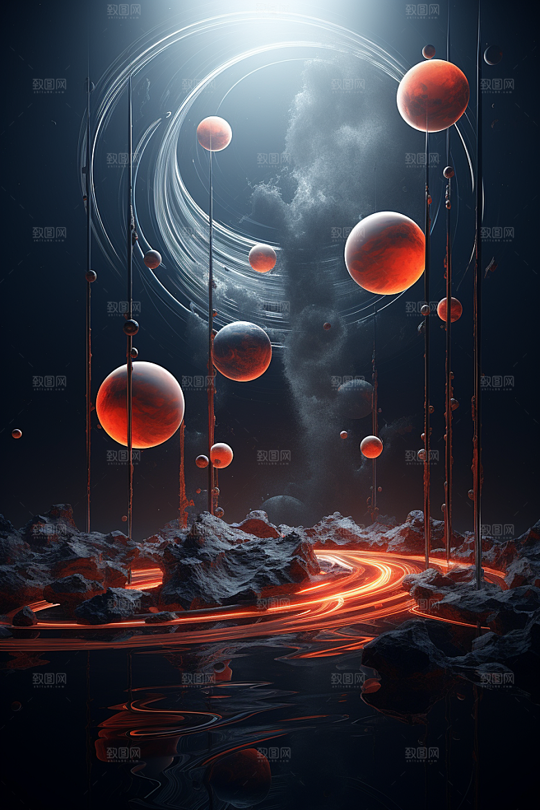 C4D科幻空间3D高清背景