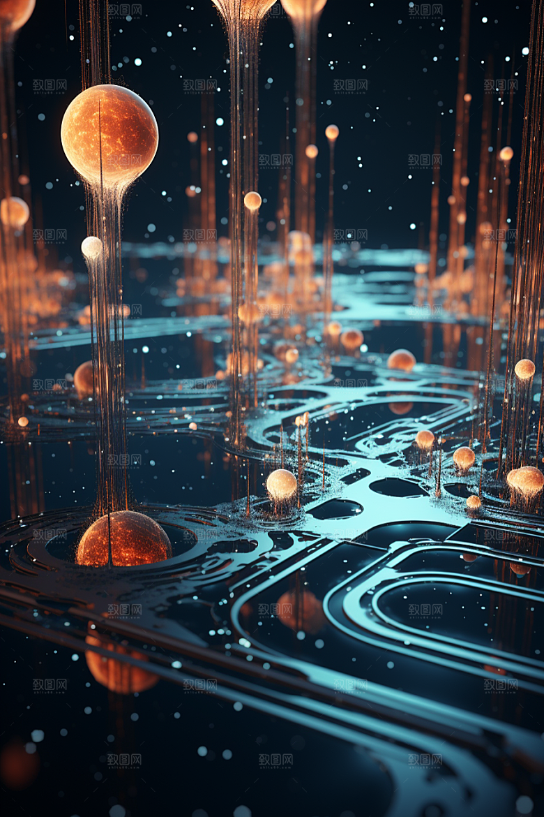 C4D科幻空间高清渲染背景