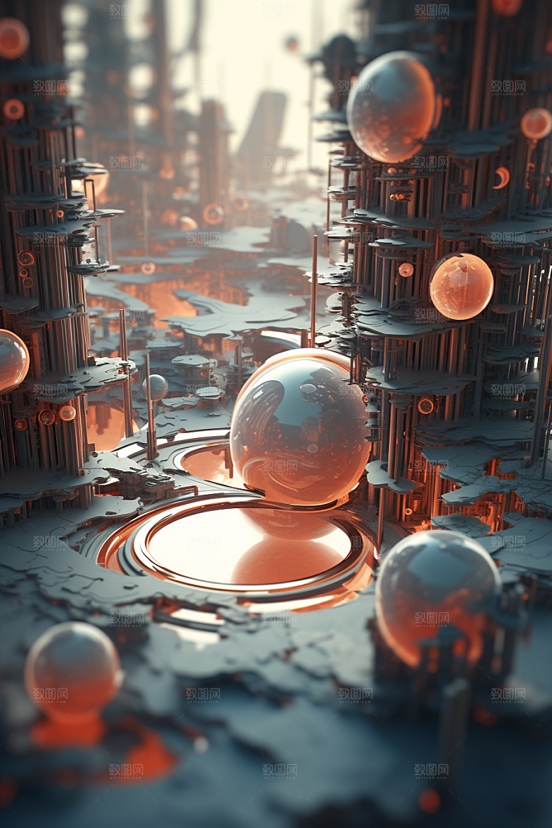 C4D科幻空间3D高清背景