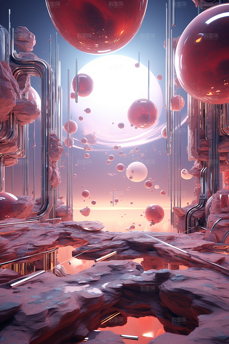 C4D科幻空间科技空间背景