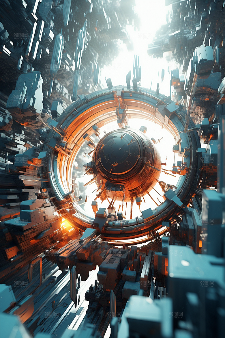 C4D科幻空间高清未来感背景
