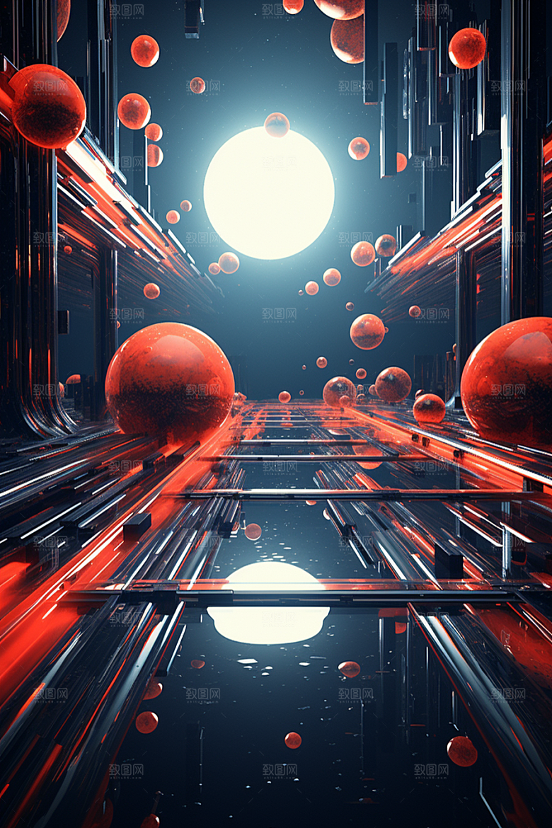 C4D科幻空间未来感高清背景