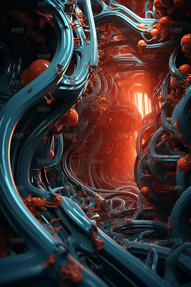 C4D科幻空间想象力渲染背景