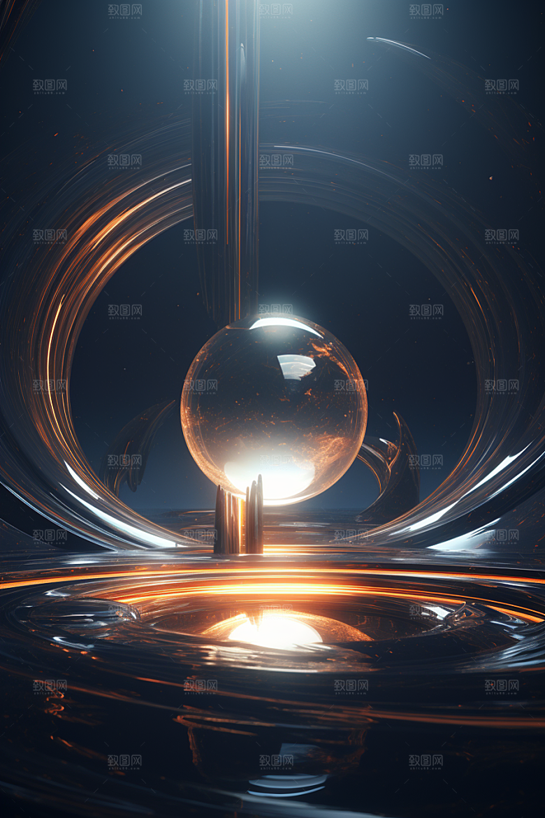 C4D科幻空间效果渲染背景