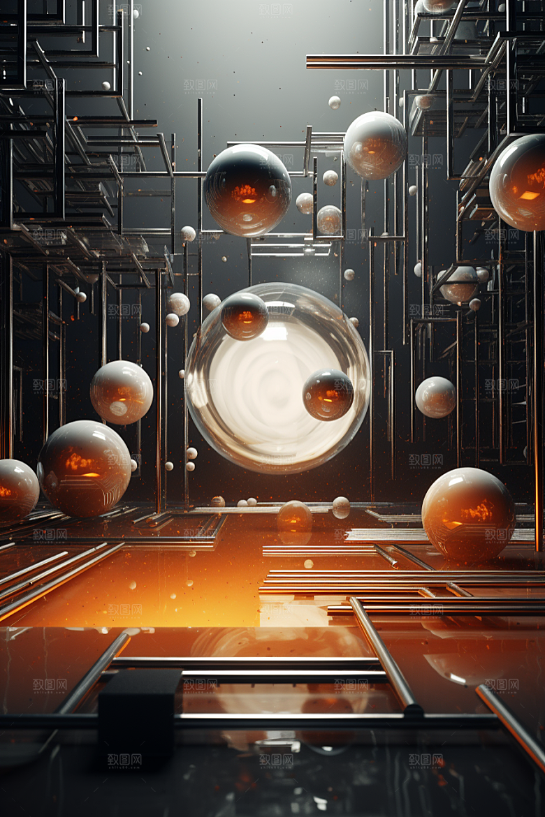 C4D科幻空间科技想象力背景