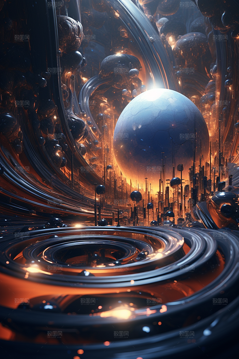 C4D科幻空间3D空间背景