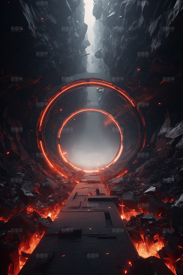 C4D科幻空间渲染想象力背景