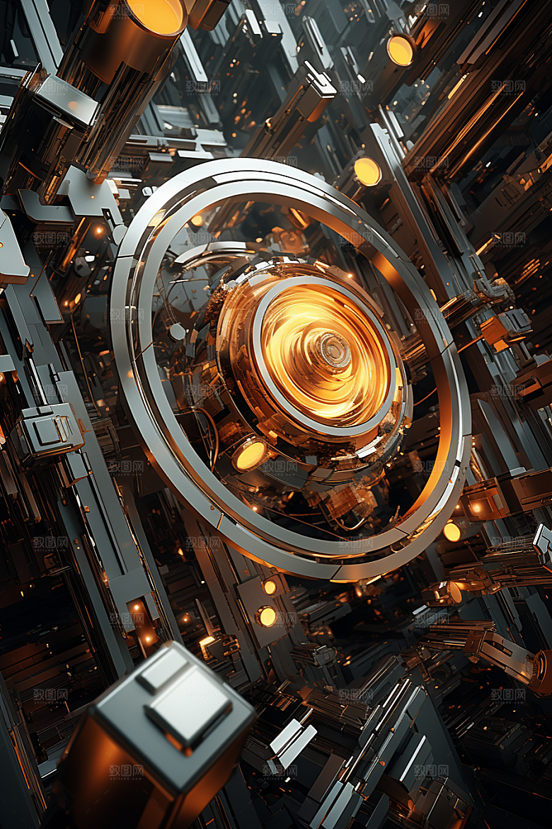 C4D科幻空间想象力模型背景