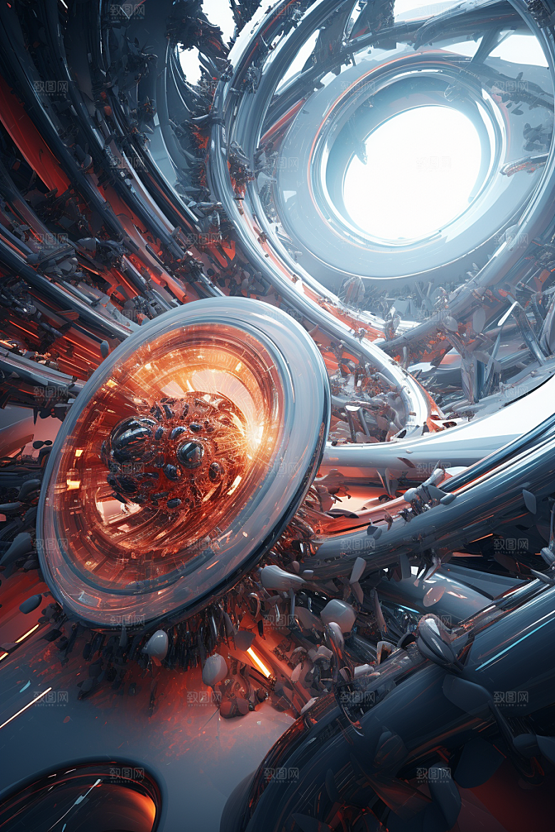 C4D科幻空间想象力效果背景