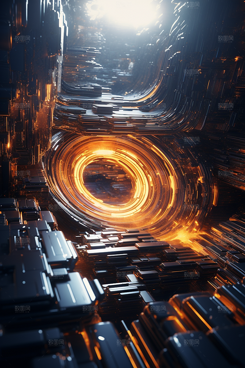 C4D科幻空间未来感科技背景