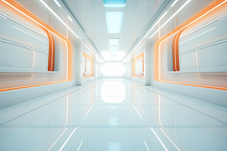 C4D科幻空间模型想象力背景