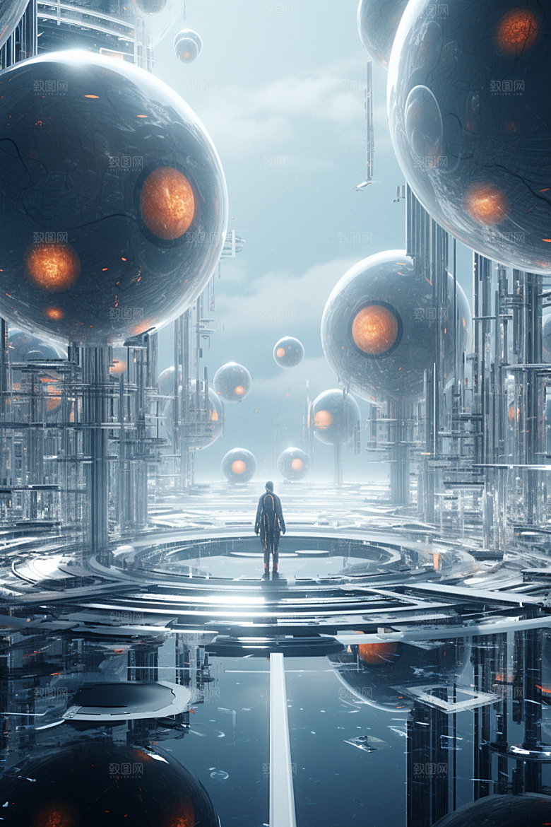 C4D科幻空间科技渲染背景