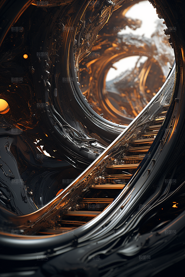 C4D科幻空间想象力科技背景