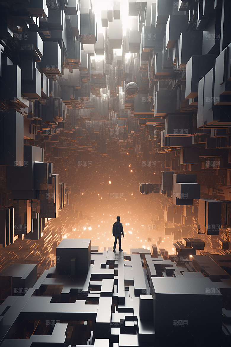 C4D科幻空间科技想象力背景