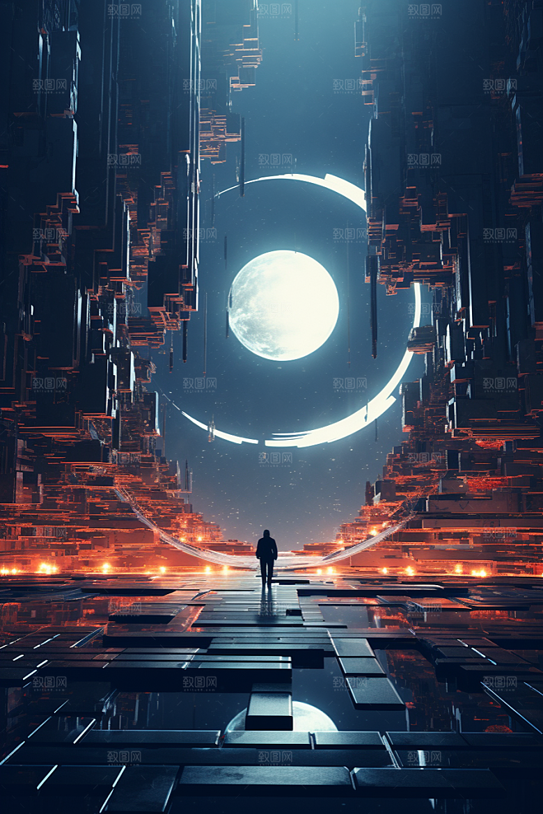 C4D科幻空间效果空间背景