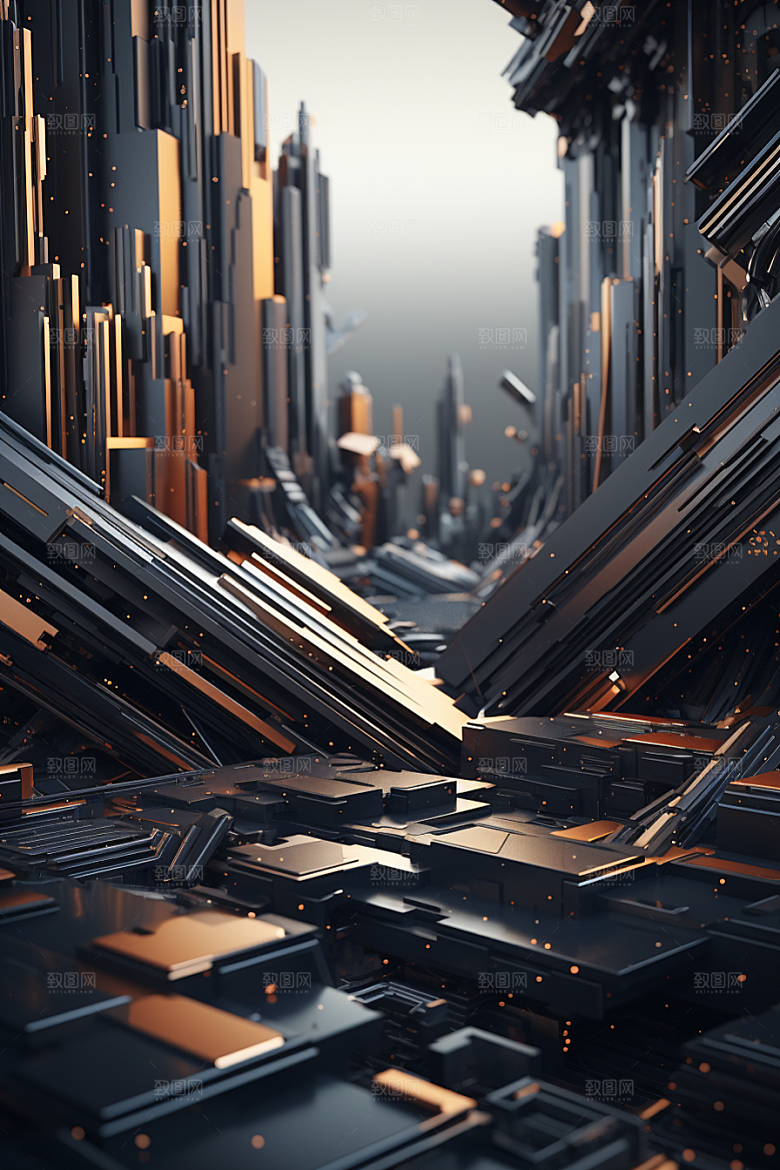 C4D科幻空间渲染3D背景