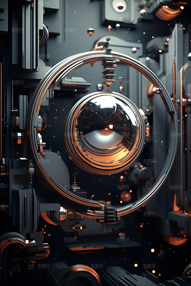 C4D科幻空间空间未来感背景