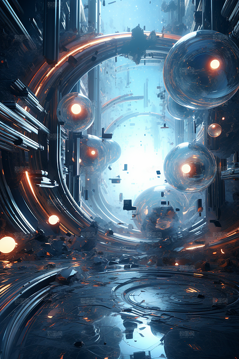 C4D科幻空间渲染空间背景