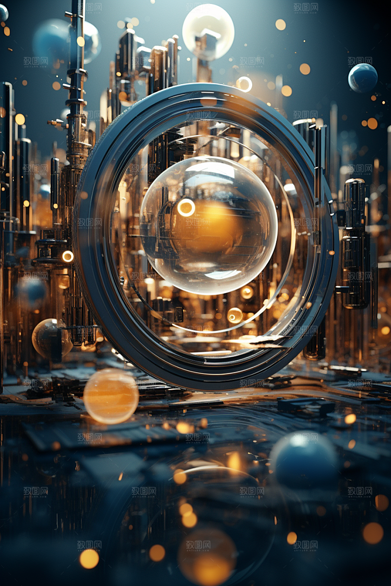 C4D科幻空间高清想象力背景