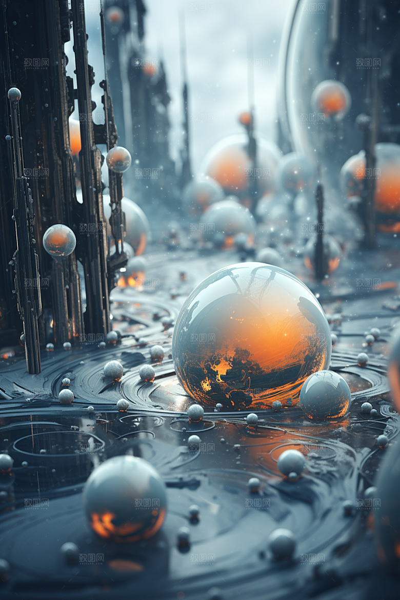 C4D科幻空间高清模型背景