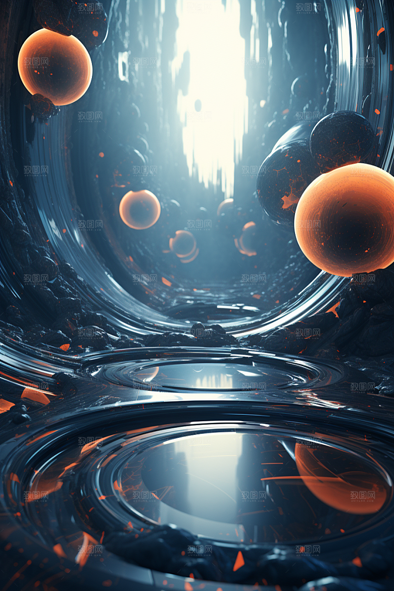 C4D科幻空间科技想象力背景
