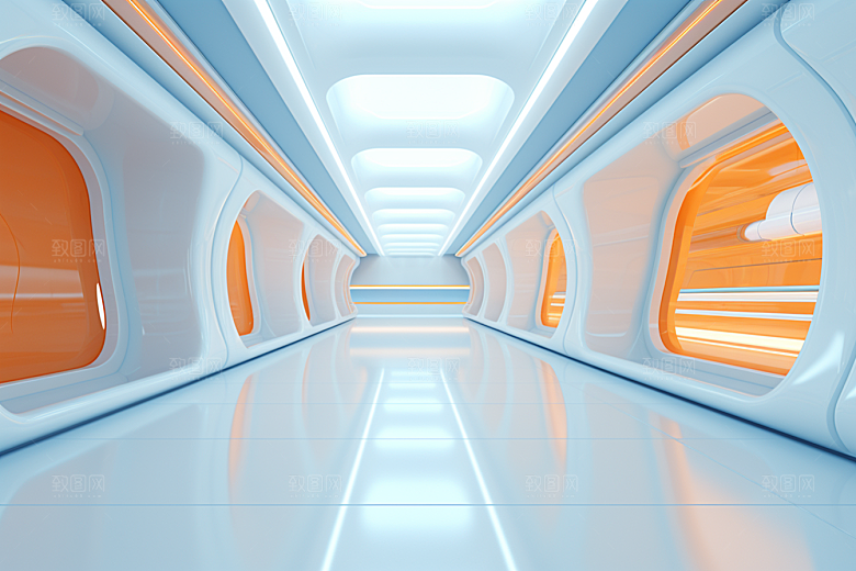 C4D科幻空间科技未来感背景
