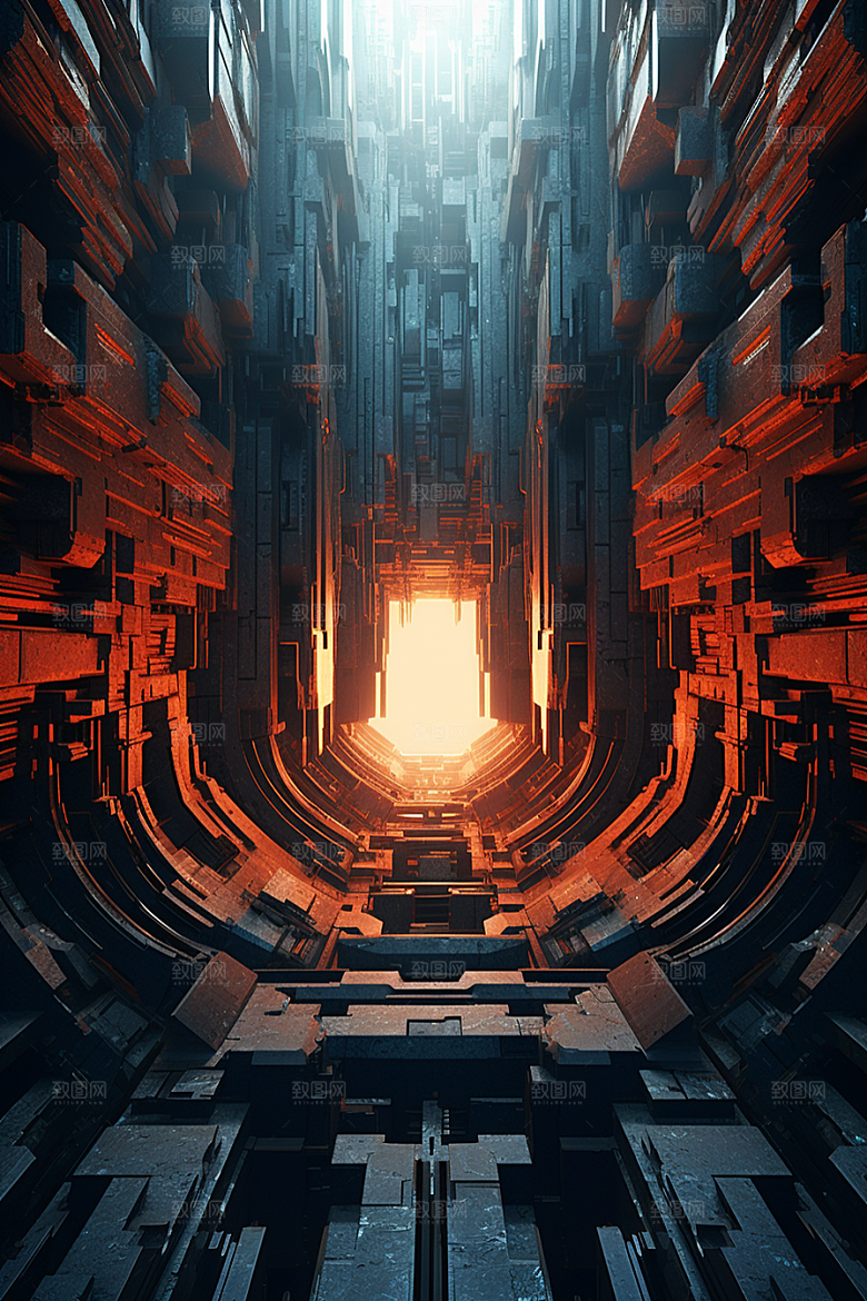 C4D科幻空间想象力模型背景