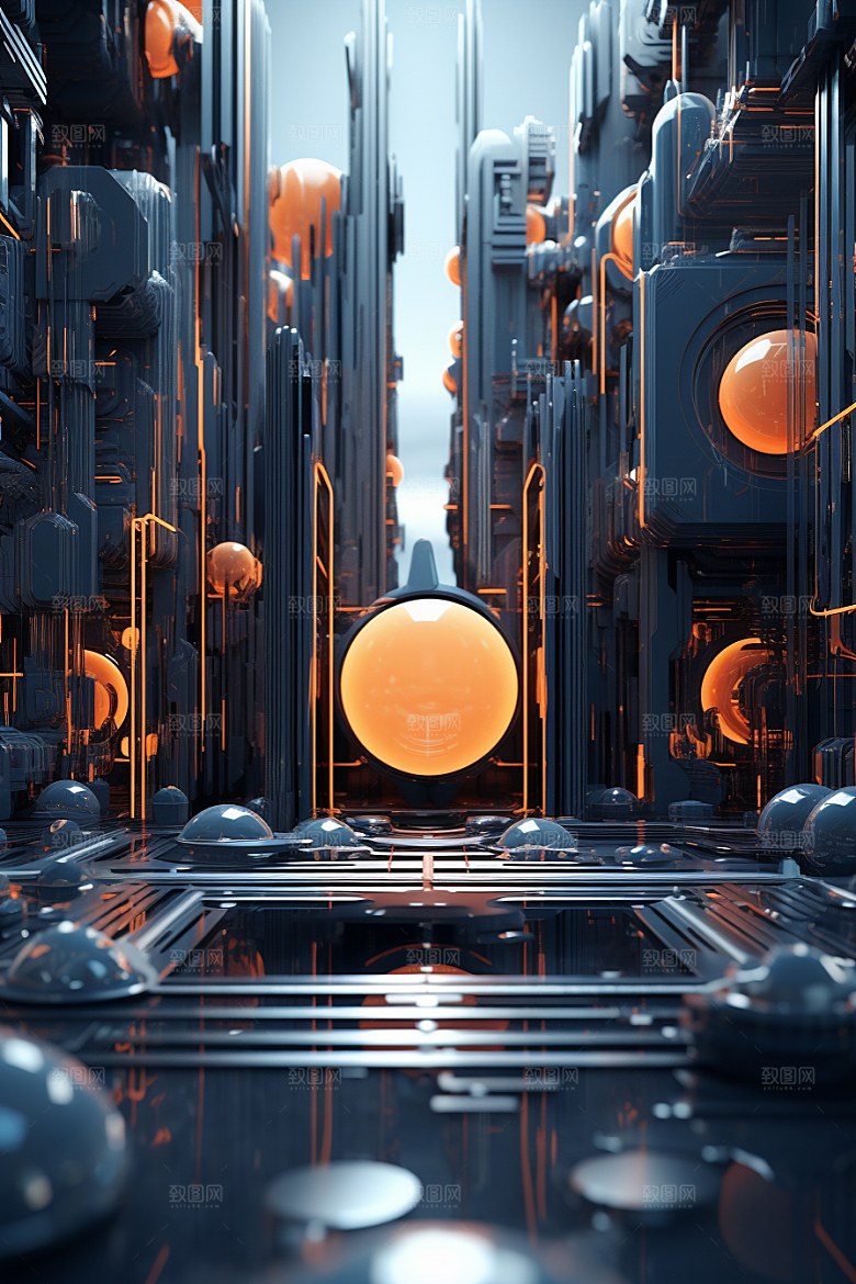 C4D科幻空间空间想象力背景