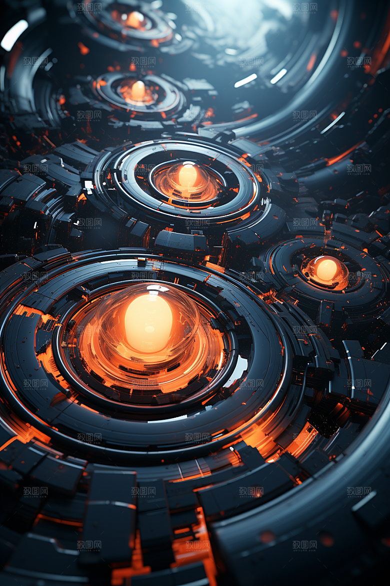 C4D科幻空间空间渲染背景