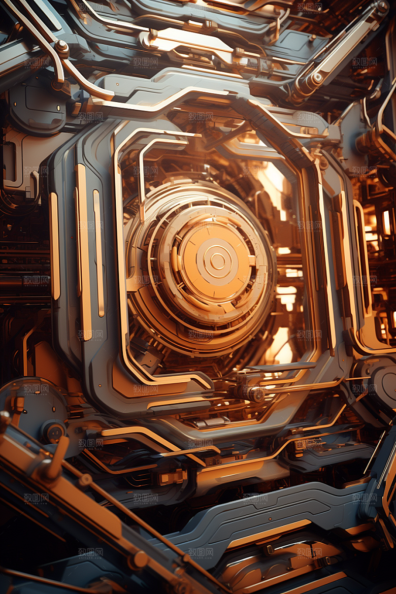 C4D科幻空间立体3D背景