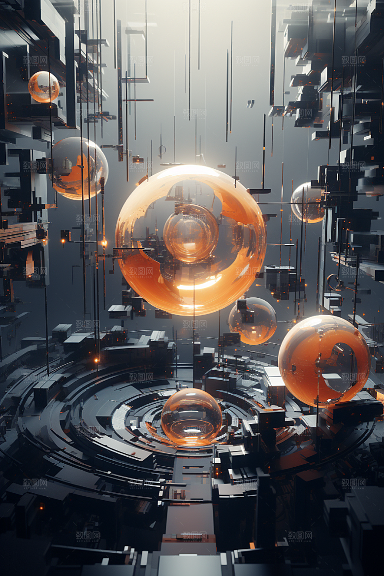 C4D科幻空间科技效果背景