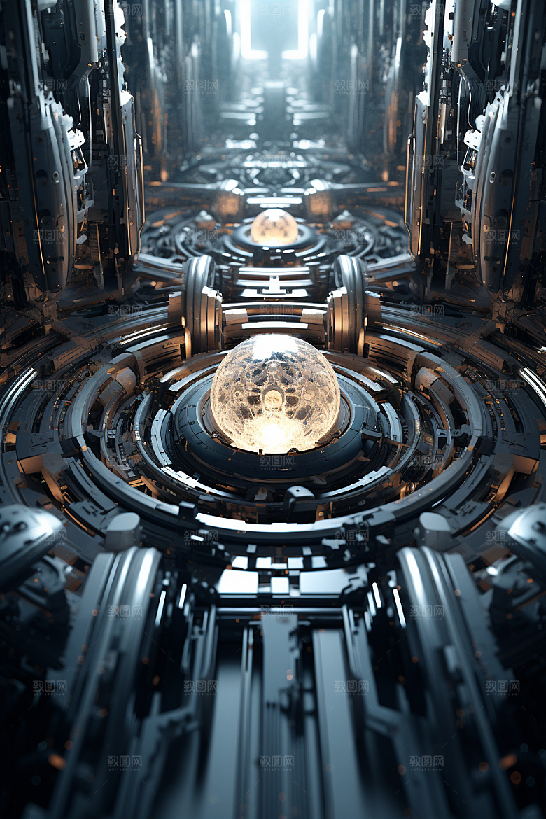 C4D科幻空间未来感3D背景