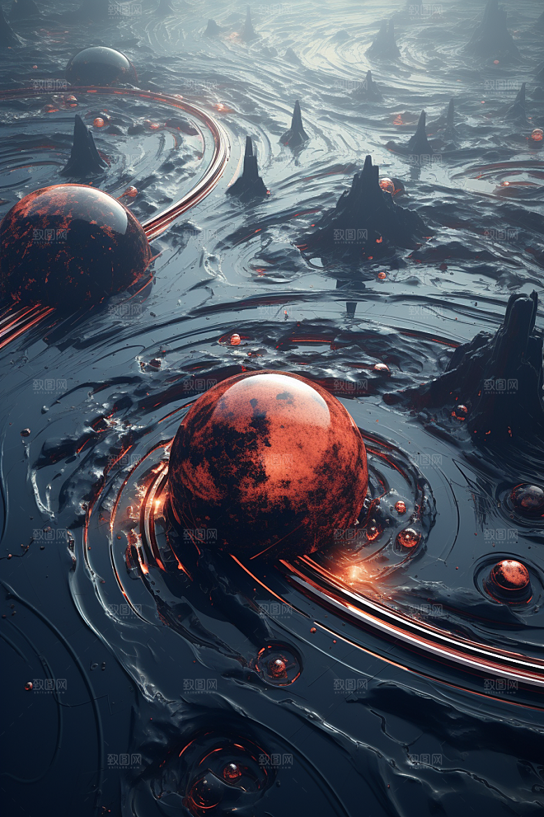 C4D科幻空间效果空间背景