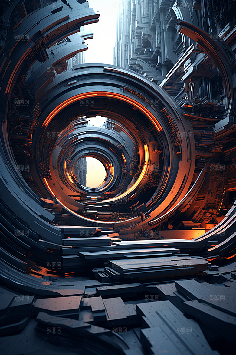C4D科幻空间3D高清背景