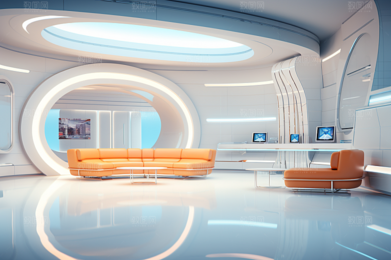 C4D科幻空间空间渲染背景