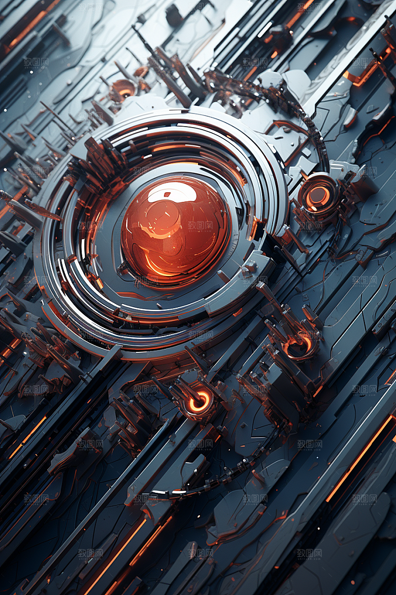 C4D科幻空间3D模型背景