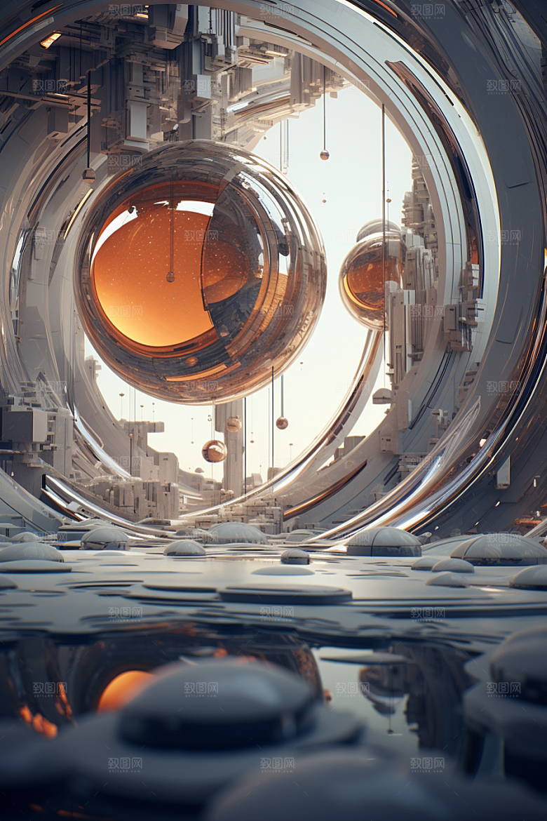 C4D科幻空间高清科技背景