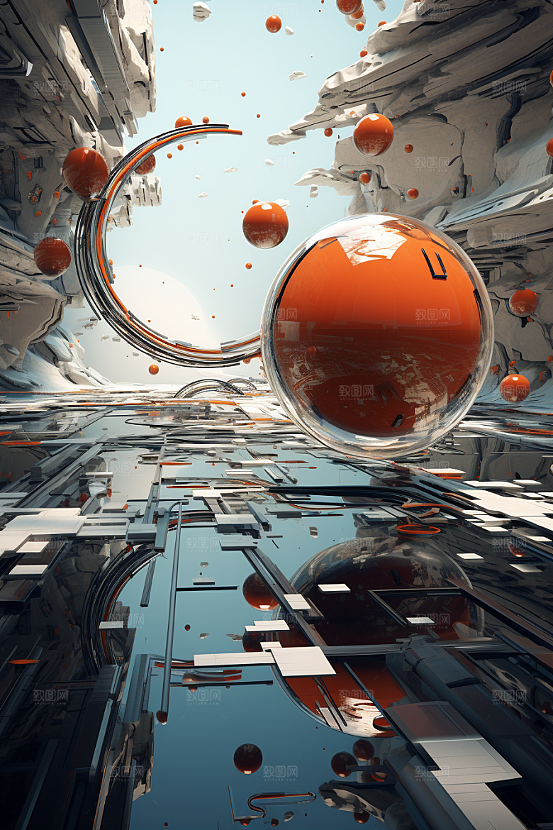 C4D科幻空间科技高清背景