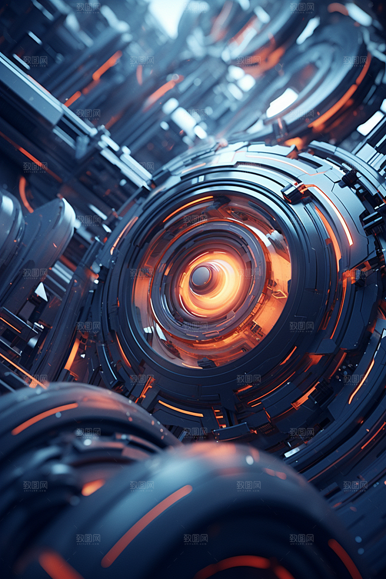 C4D科幻空间科技渲染背景