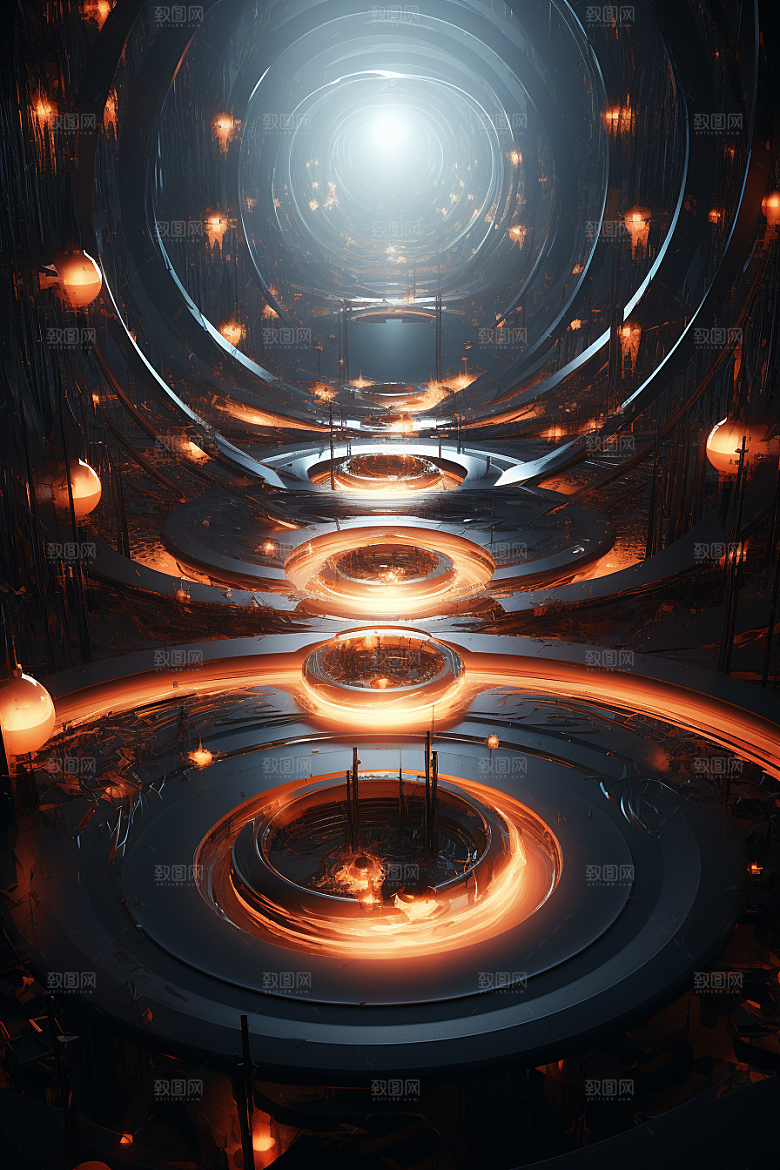 C4D科幻空间科技空间背景
