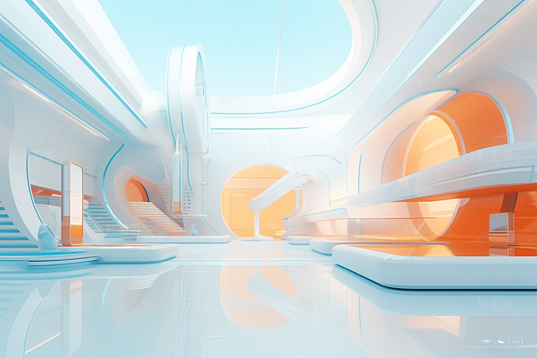 C4D科幻空间想象力立体背景