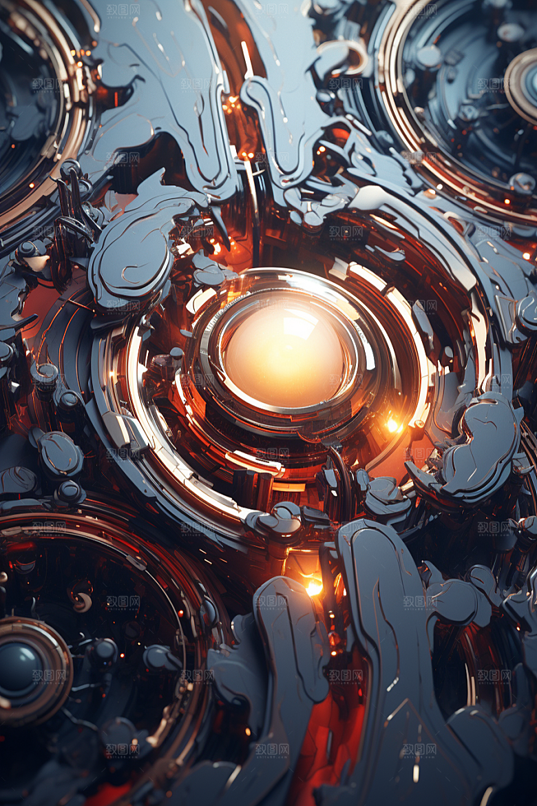 C4D科幻空间渲染模型背景