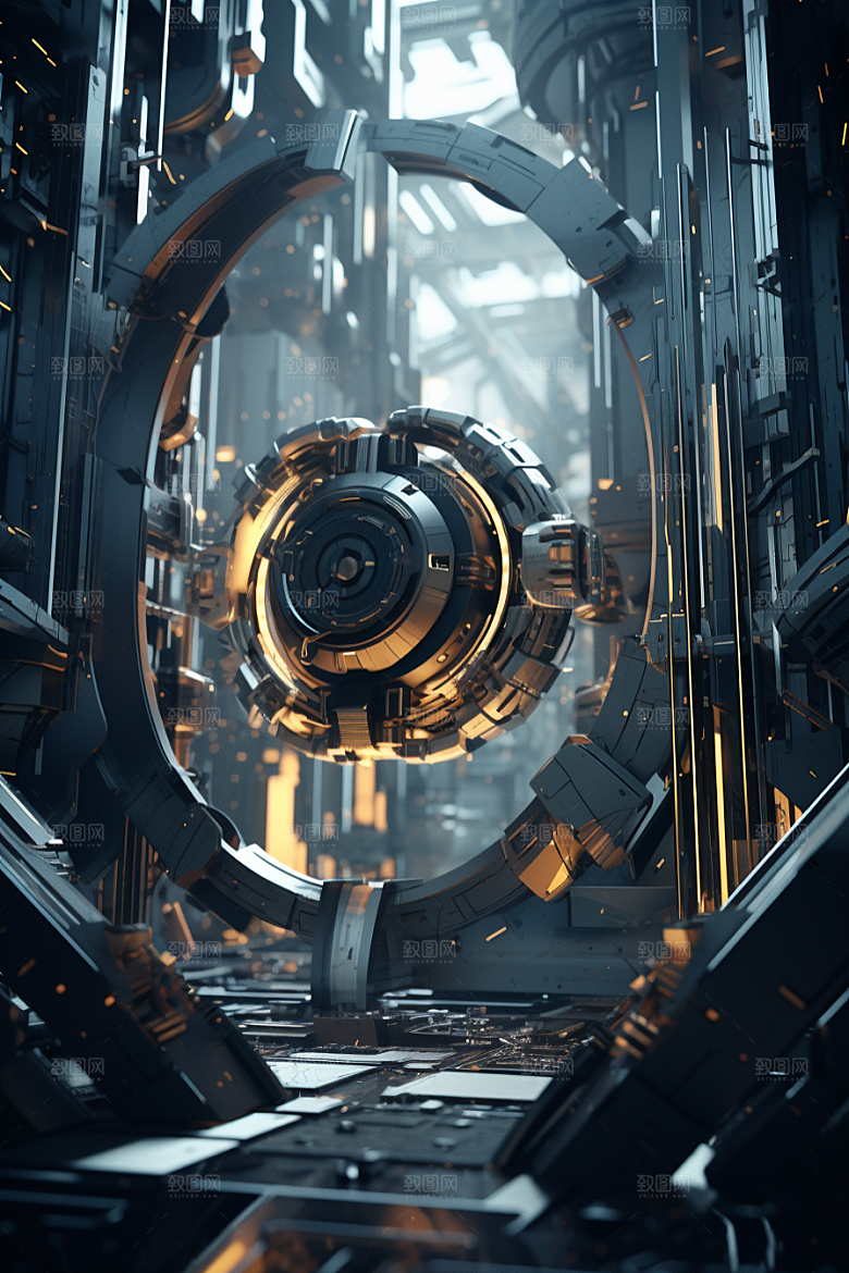 C4D科幻空间科技渲染背景