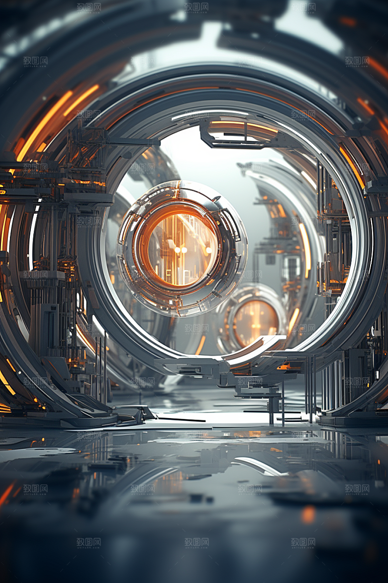 C4D科幻空间高清未来感背景