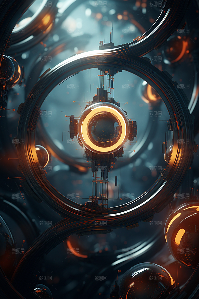 C4D科幻空间科技效果背景