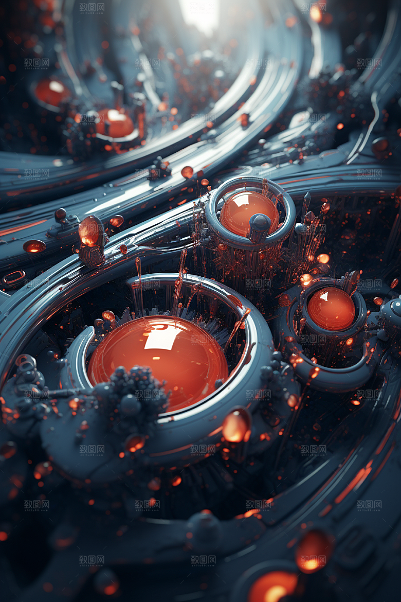 C4D科幻空间效果科技背景