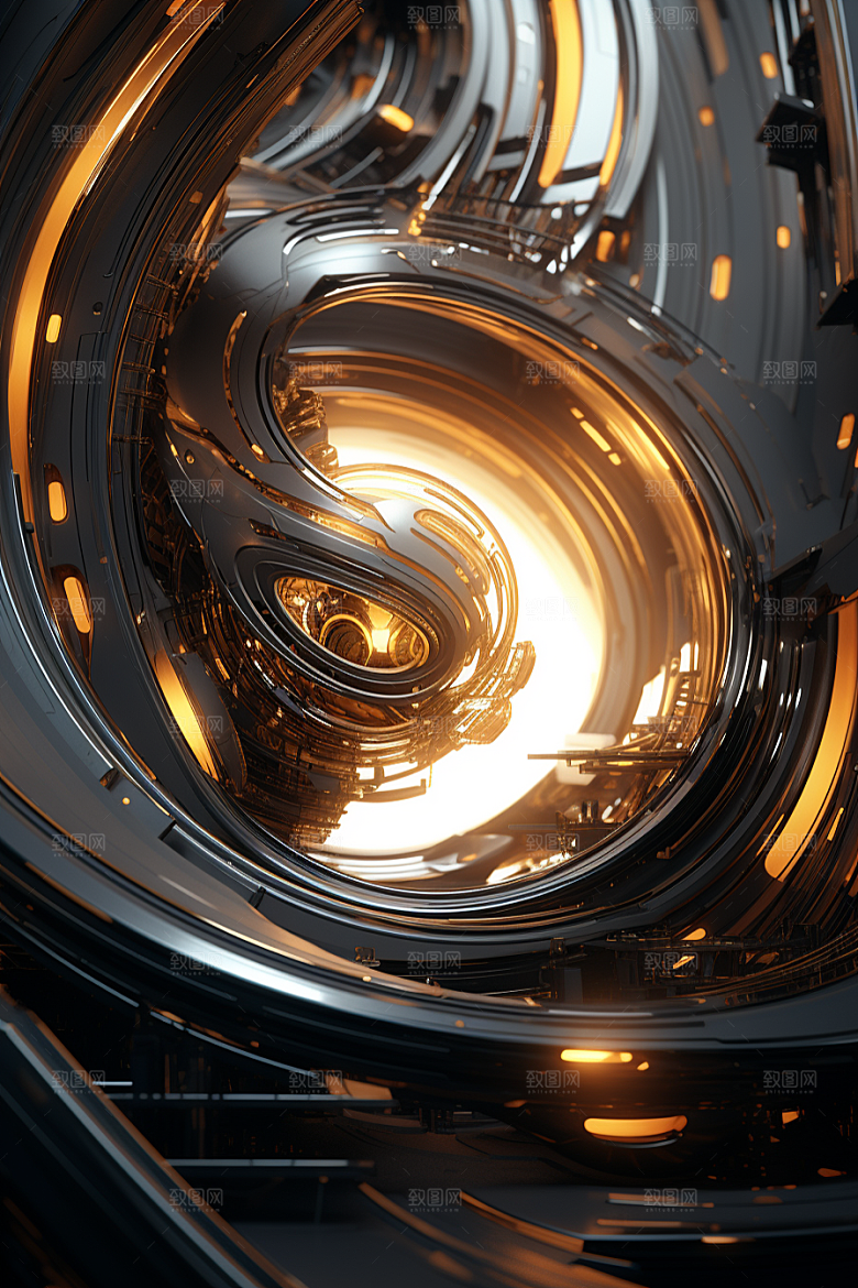 C4D科幻空间渲染未来感背景