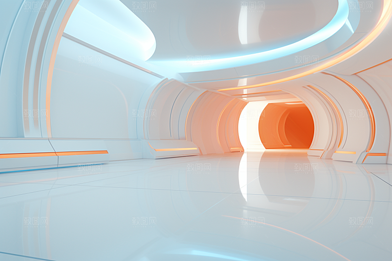 C4D科幻空间空间科技背景