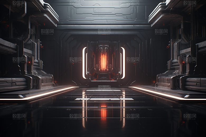 C4D科幻空间效果渲染背景