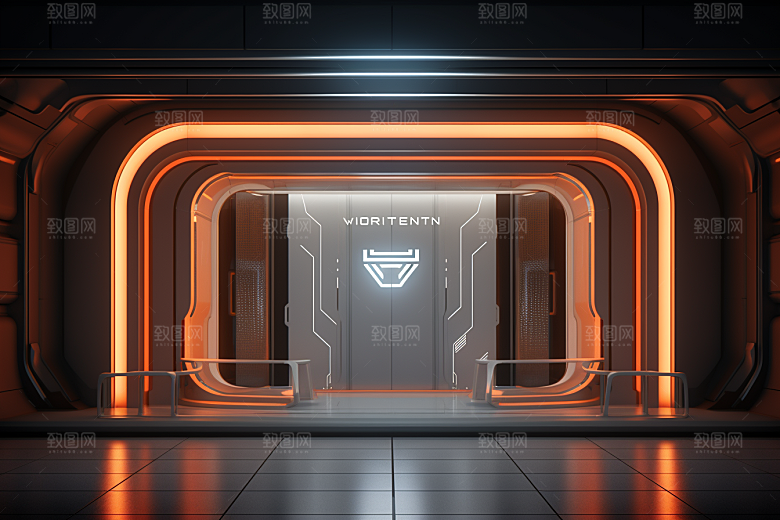 C4D科幻空间效果科技背景